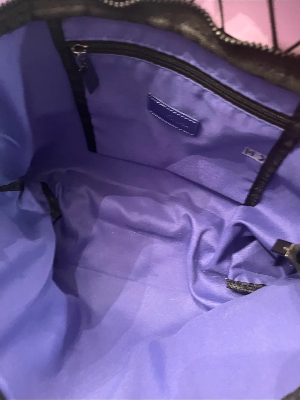 Patrizia Luca Lavender Geometric Cube Tote